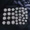 36 PCS Crystal Rhinestone Flower Brooches for DIY Craft Party (Silver )